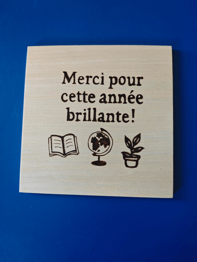 Plaque Cadeau fin d'année - Merci 