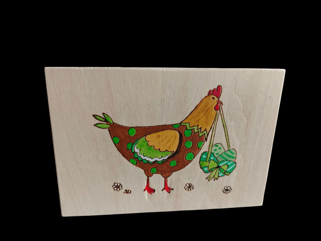 Carte postale en bois – Édition spéciale Pâques