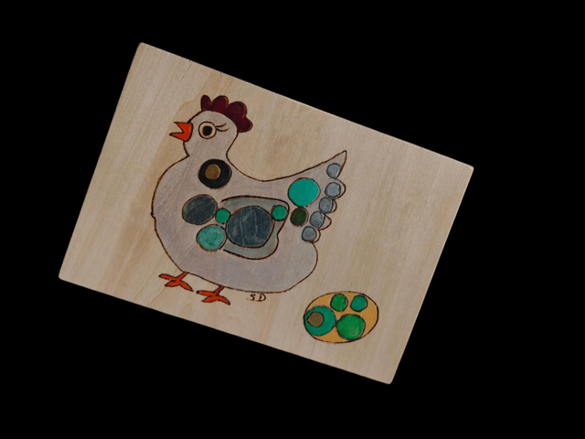 Carte postale en bois – Édition spéciale Pâques