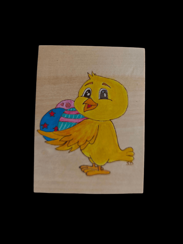 Carte postale en bois – Édition spéciale Pâques
