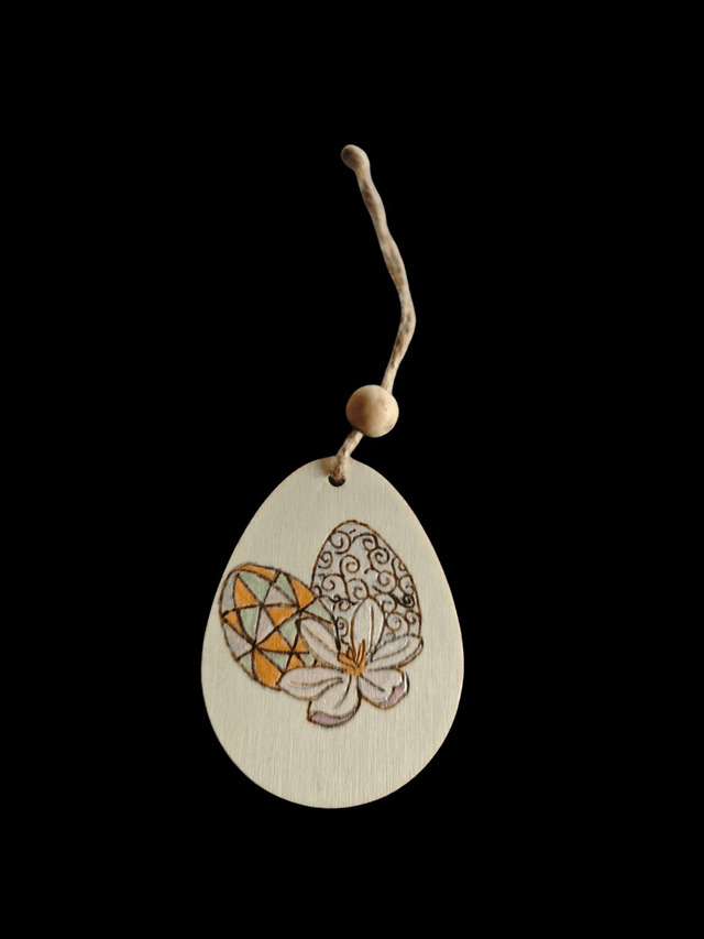 Suspension artisanale en bois – Spécial Pâques