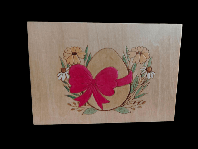 Carte postale en bois – Édition spéciale Pâques